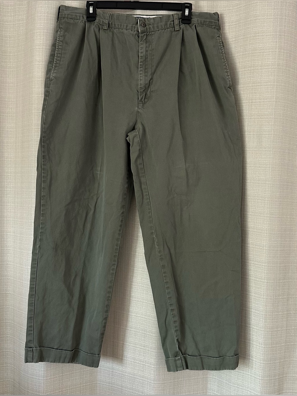 Polo by Ralph Lauren Olive Taupe Pleated 90’s Chinos w 38 L 30 barrel leg